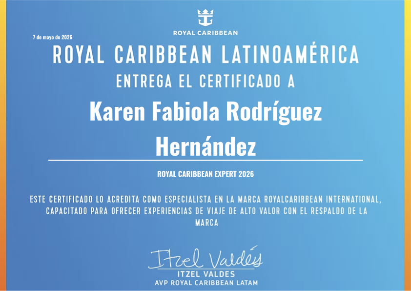 Certificado Royal Caribbean Expert 2026